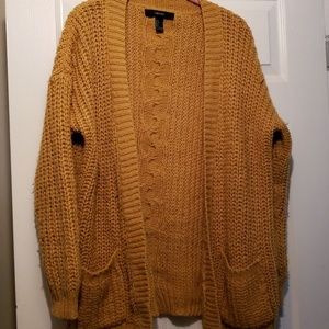Yellow knitted cardigan